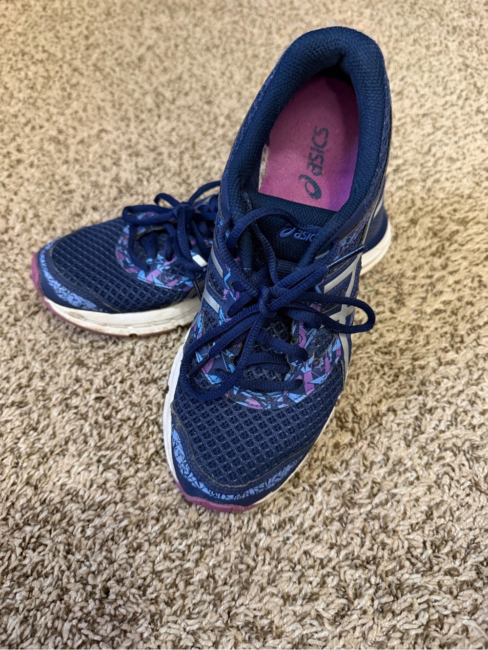ASICS Women’s Navy and Purple Running Shoes